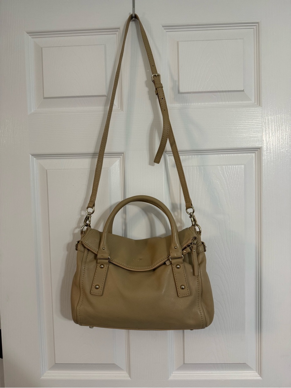 kate spade tan leather Convertible Top-Handle & Shoulder Bag